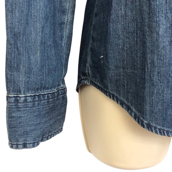 Bullhead Black CA Trading Co Denim Button Front Long Sleeve Shirt Classic Fit - Picture 12 of 16